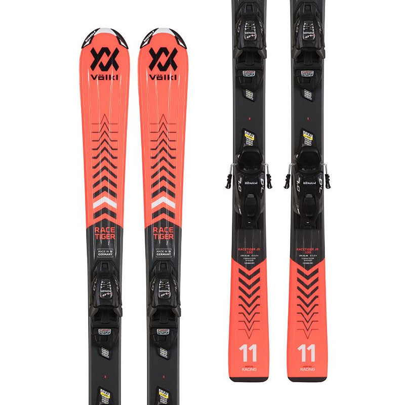 skis VÖLKL Racetiger JR red 120cm + Marker VMotion 4.5